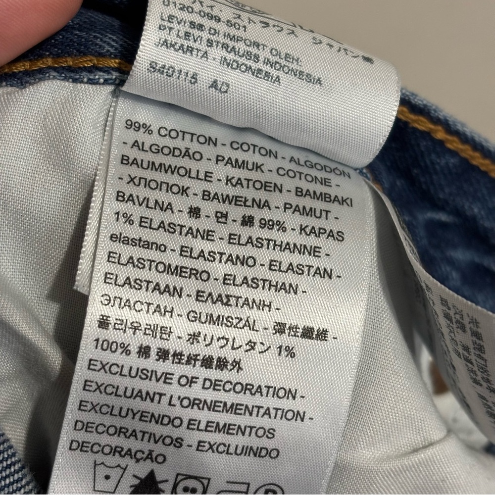 Levi’s High Rise Wedgie Skinny Jeans Premium Blue Size 27 - Picture 10 of 10